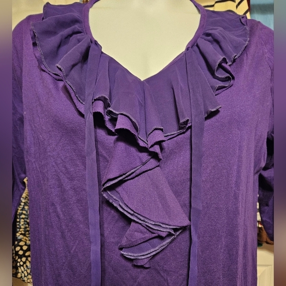 #174 Jones New York Sport- Women's Purple top- Size: XL - Picture 3 of 5